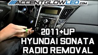 Hyundai Sonata Radio Disassembly  Removal 20112014 AccentGlowLED [upl. by Liba]