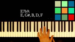 How To Play An E7b9 Chord On The Piano [upl. by Salmon905]