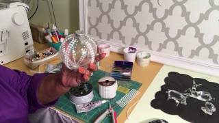 Making a Diamonds amp Pearls Opulent Handmade Christmas Ornament [upl. by Aremmat]