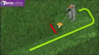 tutoriel technique de fauchage terrain en pente distribué par Terraculture [upl. by Bowman]