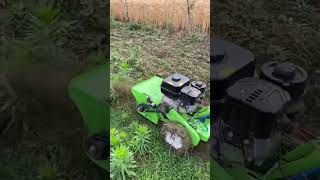 Fourwheel drive selfpropelled weeding machine fourwheel drive weeding machine😱 [upl. by Nwahsyd]