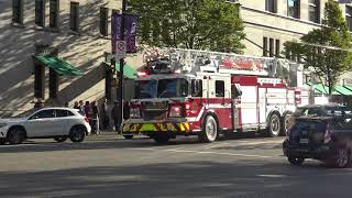 Vancouver Fire amp Rescue Services  Spare Rescue Engine 7 amp Ladder 7 Responding [upl. by Nailimixam150]