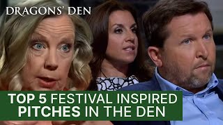 Top 5 Festival Pitches In The Den  Dragons Den [upl. by Imojean]