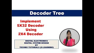 5 to 32 decoder using 2 to 4 Decoder  5 X 32 Decoder using 2 X 4 Decoder [upl. by Seessel]