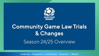 WEBINAR  Community Game Law Changes and Trials Season 2425 [upl. by Lorianne647]