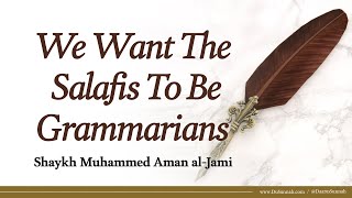 We Want The Salafis To Be Grammarians  Shaykh Muhammed Amaan Al Jaami [upl. by Nosneh]