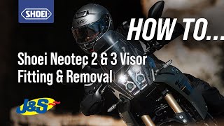 Shoei Neotec 3 Visor removal [upl. by Sandy]