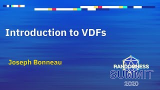 Introduction to VDFs  Joseph Bonneau [upl. by Yessej957]