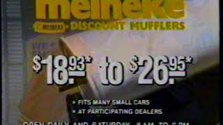 1988 Meineke Discount Mufflers quotYoure outa herequot TV Commercial [upl. by Kezer753]