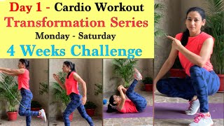 15 MIN FULL BODY INTENSE WORKOUT AT HOME  Transformation Series Day1  4 Weeks Challenge [upl. by Kimbra]