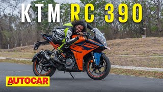 2022 KTM RC 390 review  More grownup now  Track Ride  Autocar India [upl. by Leahplar]