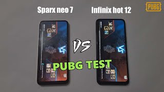 Sparx neo 7 Ultra vs Infinix hot 12  PUBG Test  Robber playing [upl. by Magner]