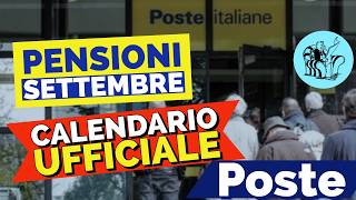 PENSIONI PAGAMENTI SETTEMBRE 👉 DATE UFFICIALI RITIRO IN CONTANTI POSTE 📅 ☑️ [upl. by Arocet961]