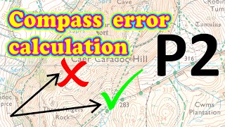 Compass bearing error calculation advanced P2 [upl. by Politi]