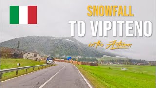 Driving in Italy 🇮🇹 from Welsberg Taisten to Vipiteno with snowfall in November 2023 [upl. by Montagna624]