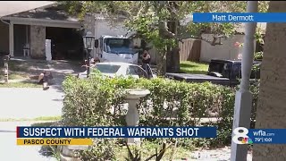 Video shows arrest of federal suspect who was shot while trying to strike detective with car [upl. by Nickolai]