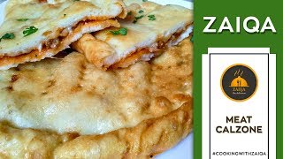 Meat Calzone Recipe By Zaiqa [upl. by Nnire]