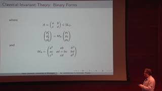 An introduction to Invariant Theory  Harm Derksen [upl. by Whall]