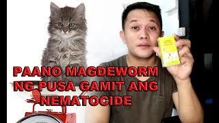 PAANO MAGDEWORM NG PUSA GAMIT ANG NEMATOCIDE [upl. by Gudren145]