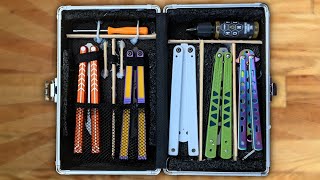 I Made A CUSTOM Balisong Case  My Balisong Collection 2023 [upl. by Kcirdahs]