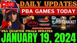 PBA Schedule TODAY as of January 19 2024  Playoff Bracket  Pba quarterfinals  pba live today now [upl. by Strickland211]