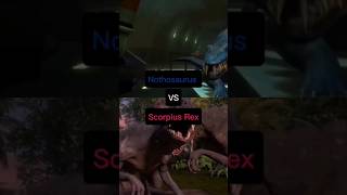 JWCC Nothosaurus VS JWCC Scorpius Rex jurassicworldviralvideo music jurassicworldcampcretaceous [upl. by Fabrice]