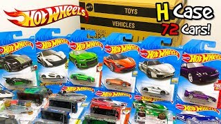 Unboxing Hot Wheels 2018 H Case 72 Car Assortment [upl. by Ainehs193]