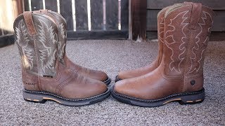 Ariat Workhogs Western Boots Showing And Review [upl. by Moyer18]