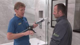 How to seal around a basin or bath with silicone [upl. by Eannaj490]