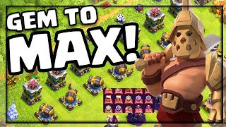 GEM TO MAX Clash of Clans Gladiator Barbarian King Skin UNLOCKED and EVERYTHING ELSE [upl. by Hobey]