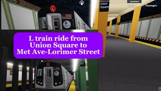 L train ride from union sq to Lorimer Street [upl. by Nicolai345]