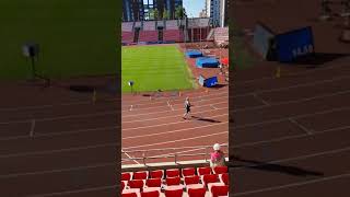 80 m hurdles M70 decathlon by Valdis Cela Latvia in WMACS 2022 Tampere 30062022 [upl. by Lona]