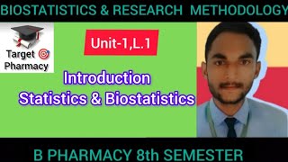 Introduction to Biostatistics  statistics Biostatistics ampResearch methodology  B pharm 8th sem [upl. by Poole]