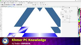 លំហាត់ទី៣ How to create Logo in Corel draw By Khmer PC Knowledge Speak Khmer [upl. by Auoh94]