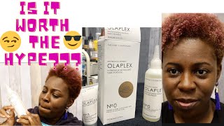 Olaplex No0 Hair Treatment Review On Short Natural Hair [upl. by Nigam327]