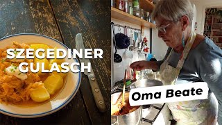 Szegediner Gulasch von Oma Beate  Rezept VIdeo  Cooking Grannies [upl. by Ardehs]