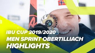 Obertilliach Highlights Men Sprint IBU Cup 20192020 [upl. by Oirromed]