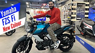 Yamaha FZS FI V3 2024 Cyan Blue New Colour Available at Dealership  Price  New Updates All Details [upl. by Anaidiriv89]