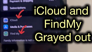 iCloud and FindMy greyed out in settings  Fix [upl. by Anaujat]