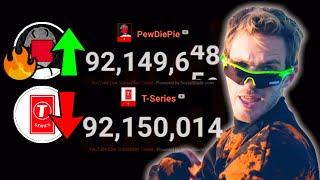 PewDiePie vs TSeries Congratulations Effect [upl. by Saw845]