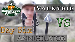 Best Broadheads for Hunting Day Six vs Valkyrie vs Annihilator Review [upl. by Gilba]