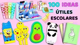 100 IDEAS HAZLO TÚ MISMA  ÚTILES ESCOLARES – REGRESO AL COLEGIO Y TODO [upl. by Chally]