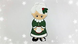 Large Applique Mrs Clause  By Kreative Kiwi [upl. by Penman925]