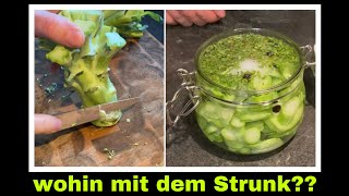 fermentierter Brokkoli 🥦 Strunk  zero waste Rezept  Gemüse fermentieren  Selbstversorgung [upl. by Mikah]