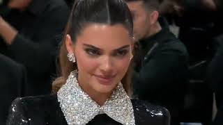 Kendall Jenner stuns in sequin bodysuit at Met Gala [upl. by Anerat678]