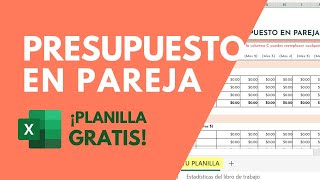 Planilla de Presupuesto en Pareja Muy fácil Descargable GRATIS [upl. by Agathy]