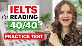 IELTS Reading Practice Test with Answers Question Types  Strategies  Get 4040 on IELTS READING [upl. by Aerdno859]