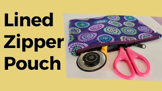 Easy tutorial Make Lined Zipper Pouch with zipper tabs How to sew Lined Zipper cosmetic Pencil bag [upl. by Kurtz268]