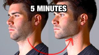 How to Get A More Defined Jawline  In Only 5 Minutes [upl. by Aigroeg]