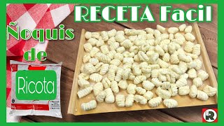 🟡Como hacer ÑOQUIS de RICOTA 👉🏾Receta FACIL y RAPIDA [upl. by Marlowe]